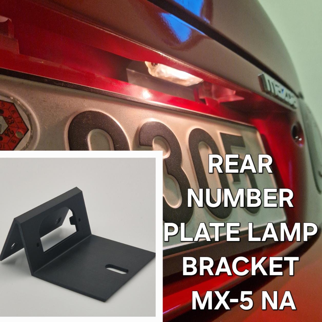 Mazda MX-5 NA / Miata MK1 — Rear Number Plate Light Bracket (1989–1997)