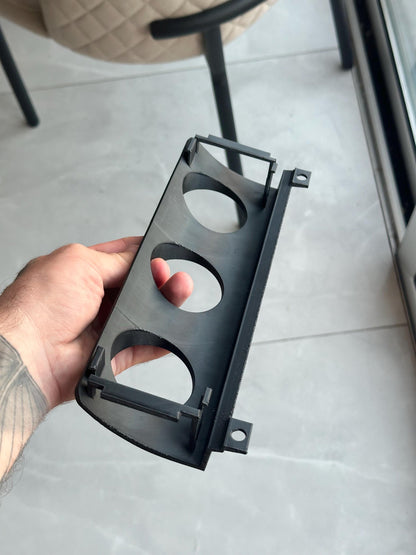 BMW E46 Triple Gauge Pod 52mm – Center Vent Mount, 1997–2006, Black