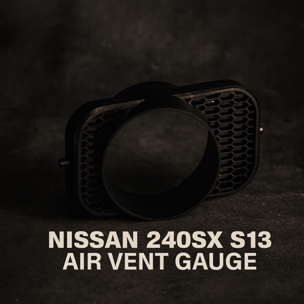 Nissan 240SX S13 Air Vent Gauge Pod — Fits 52 mm (Black)