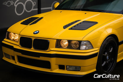 BMW E36 E46 GTR Style Hood Vents – Racing Heat Extractor Grilles black
