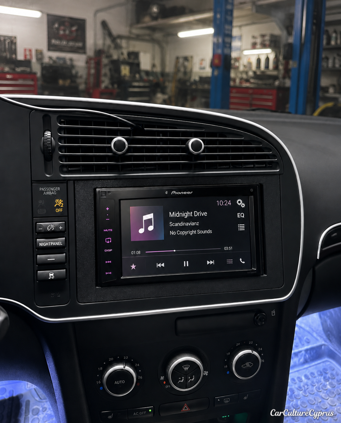 Saab 9-3 2DIN Radio Dash Adapter Frame – Double DIN Stereo Bezel