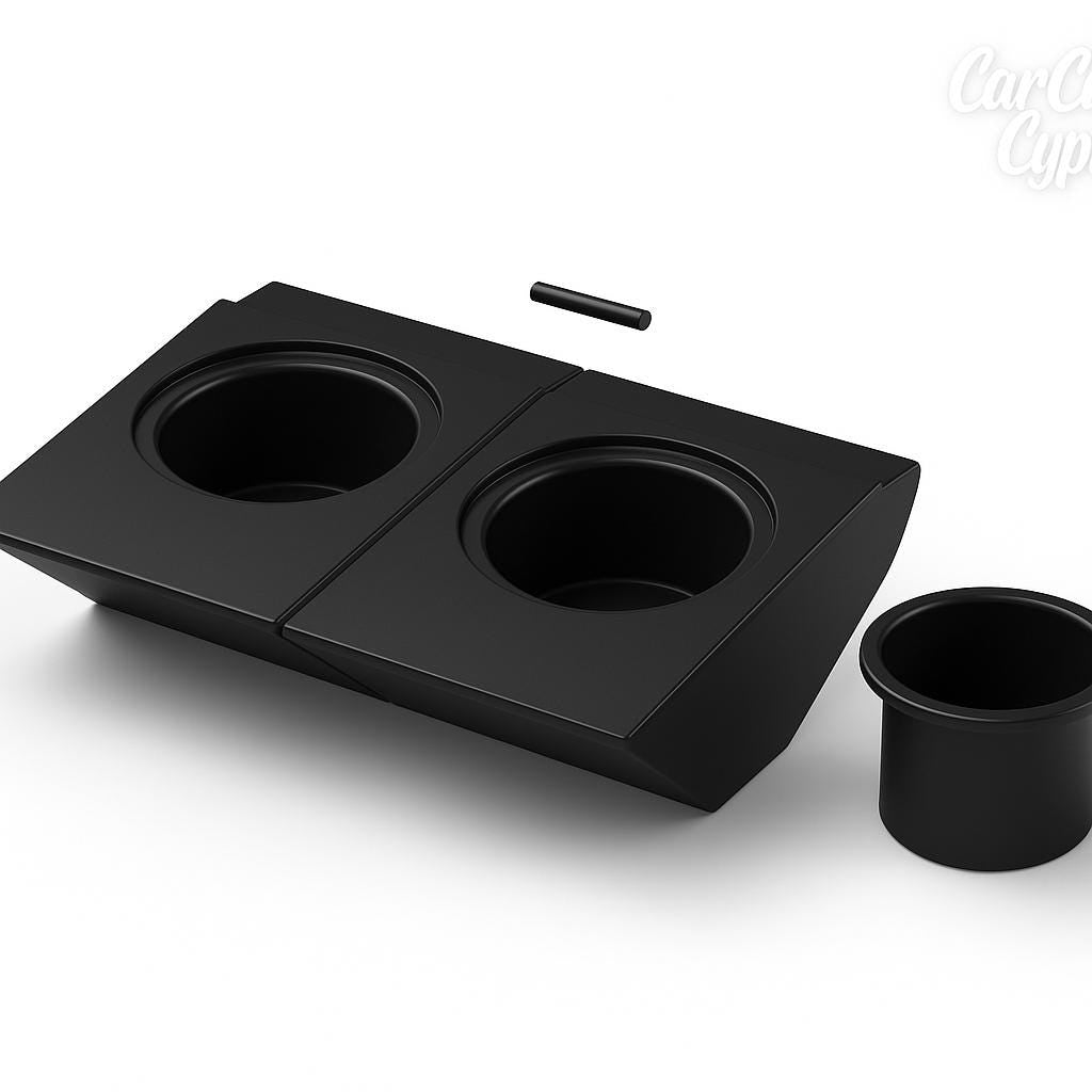 VW T6 Dashboard Cup Holder Set: Custom Fit, Spill-Proof black