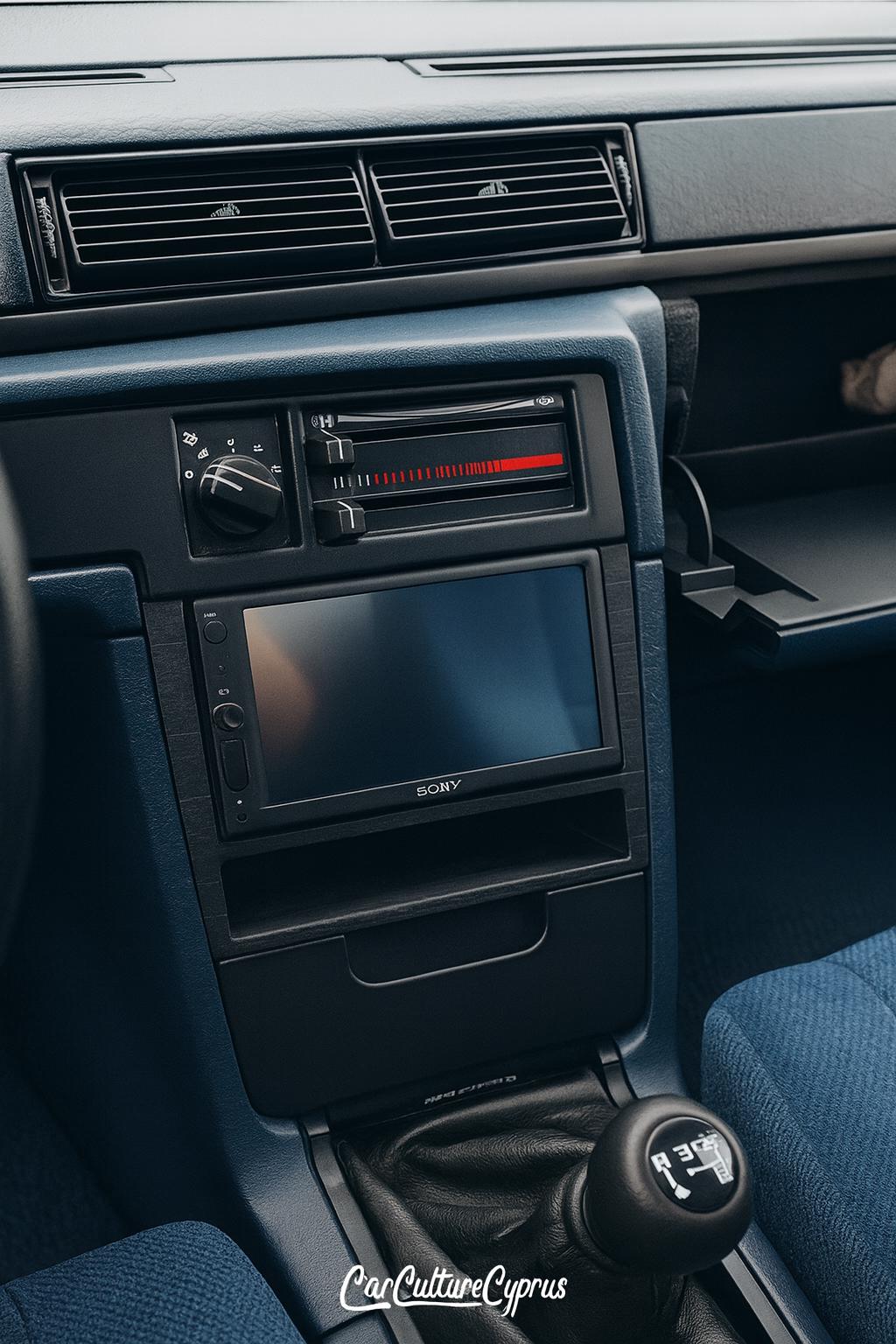 Volvo 740 double din Stereo Frame -  Mount with Storage Pocket black