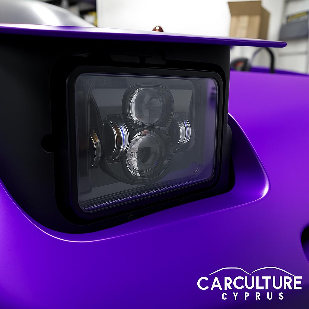 Dodge Daytona LED Headlight Adapter Bracket set | Custom Mount black