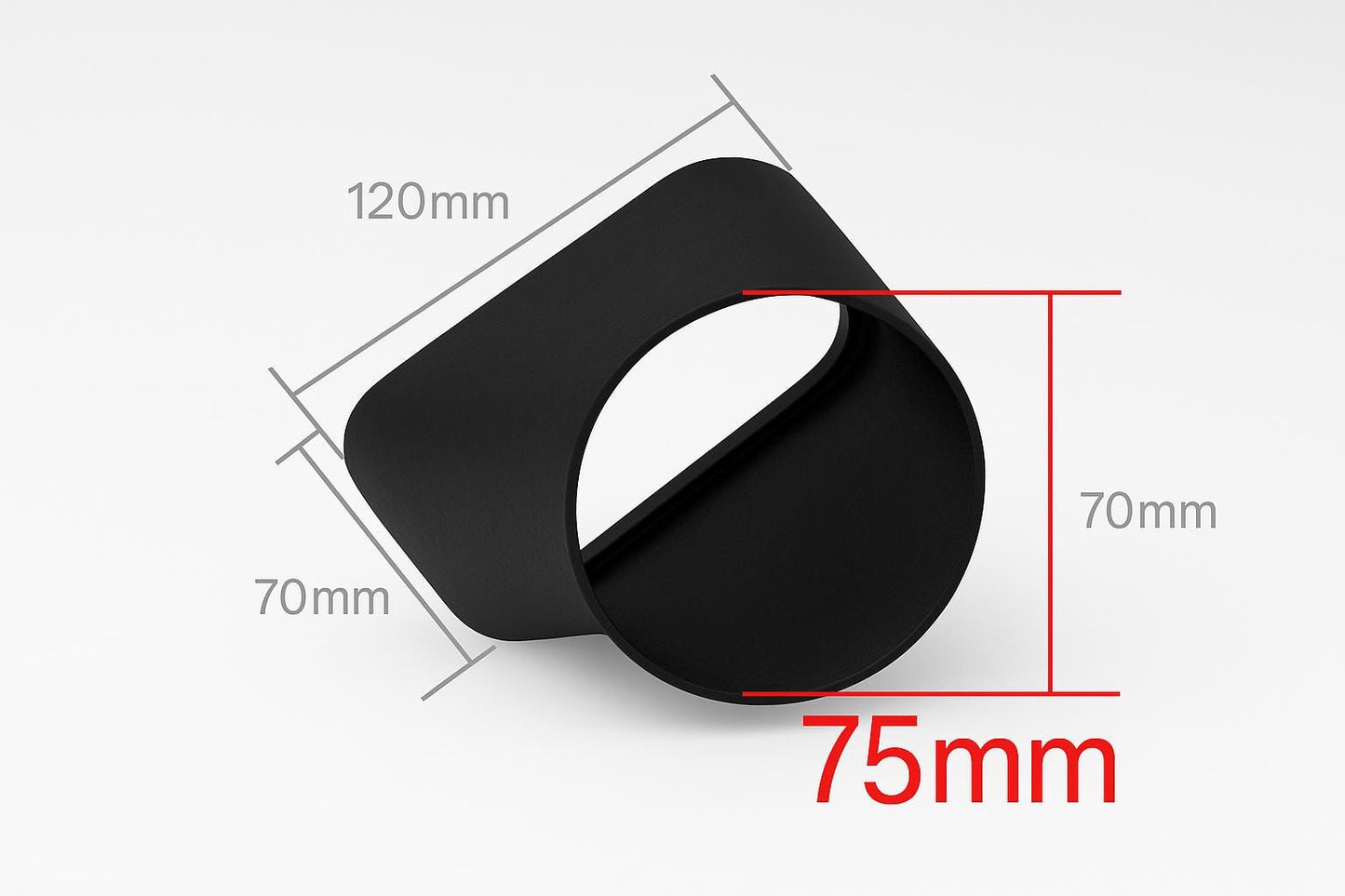 BMW E90 E91 Air Intake Hose Adapter: 75mm High-Flow Filter black