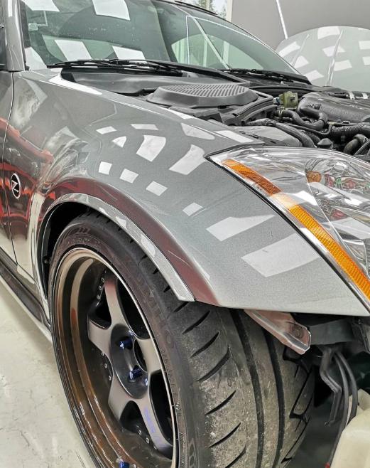 Nissan 350Z 380RS Style Fender Flares: ASA Plastic Extension Kit (8 Pieces)