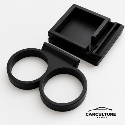 VW T2 Ashtray Replacement + Dual Cup Holder black