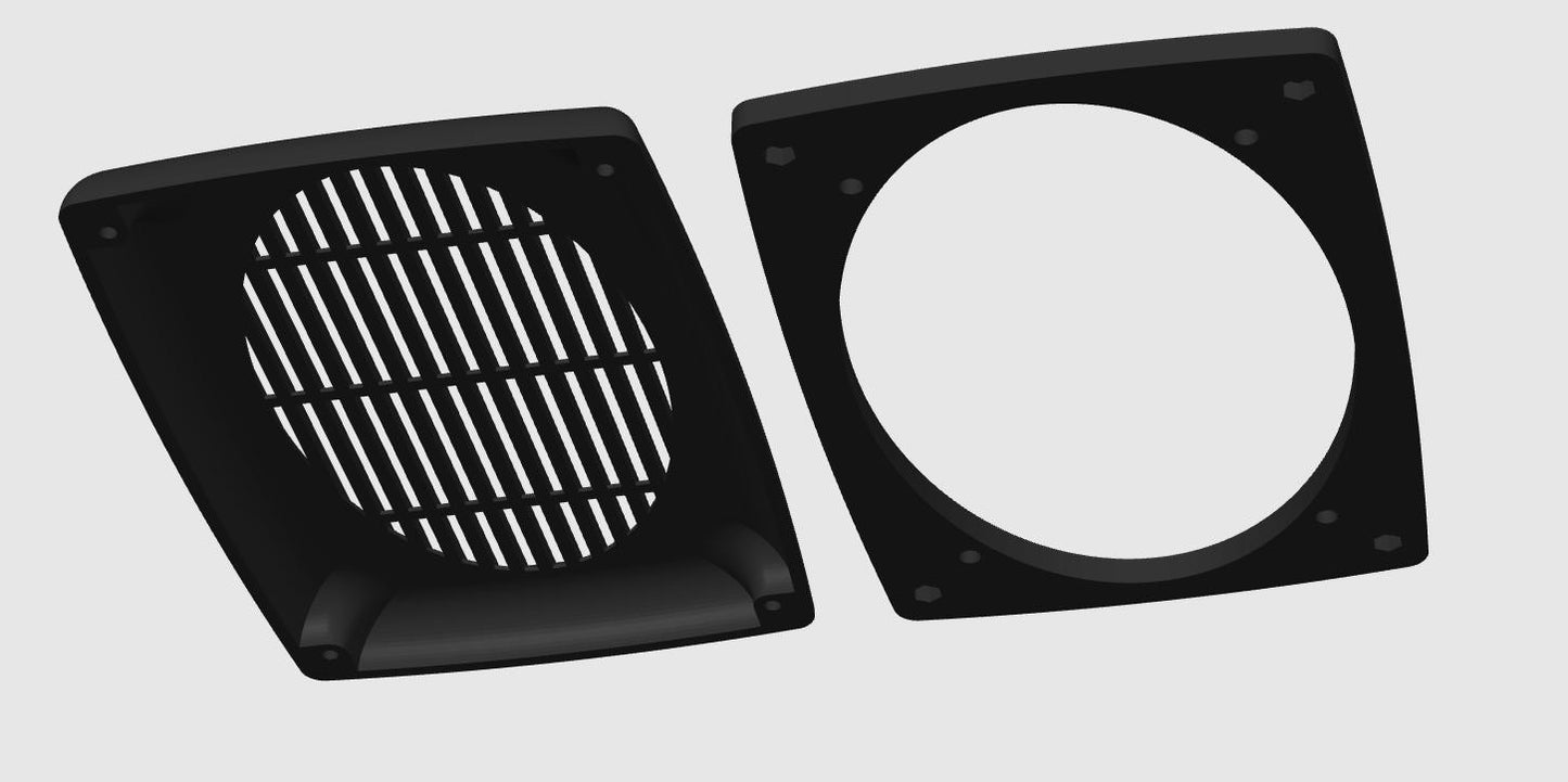 BMW E28 Front Speaker Cover Set: OEM-Style 3D-Printed Replacement
