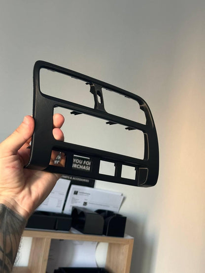 Nissan Silvia S14 Center Console Trim: ASA Plastic, AC Vents (1993-1998) Black