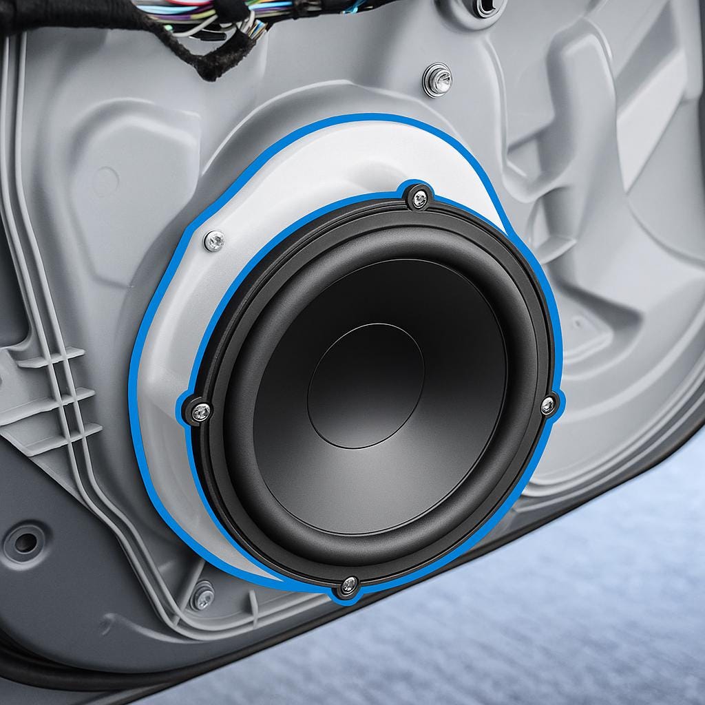 Mazda 3 Bose Front Door Speaker Adapter Set (2010-2013) – 30mm Spacers