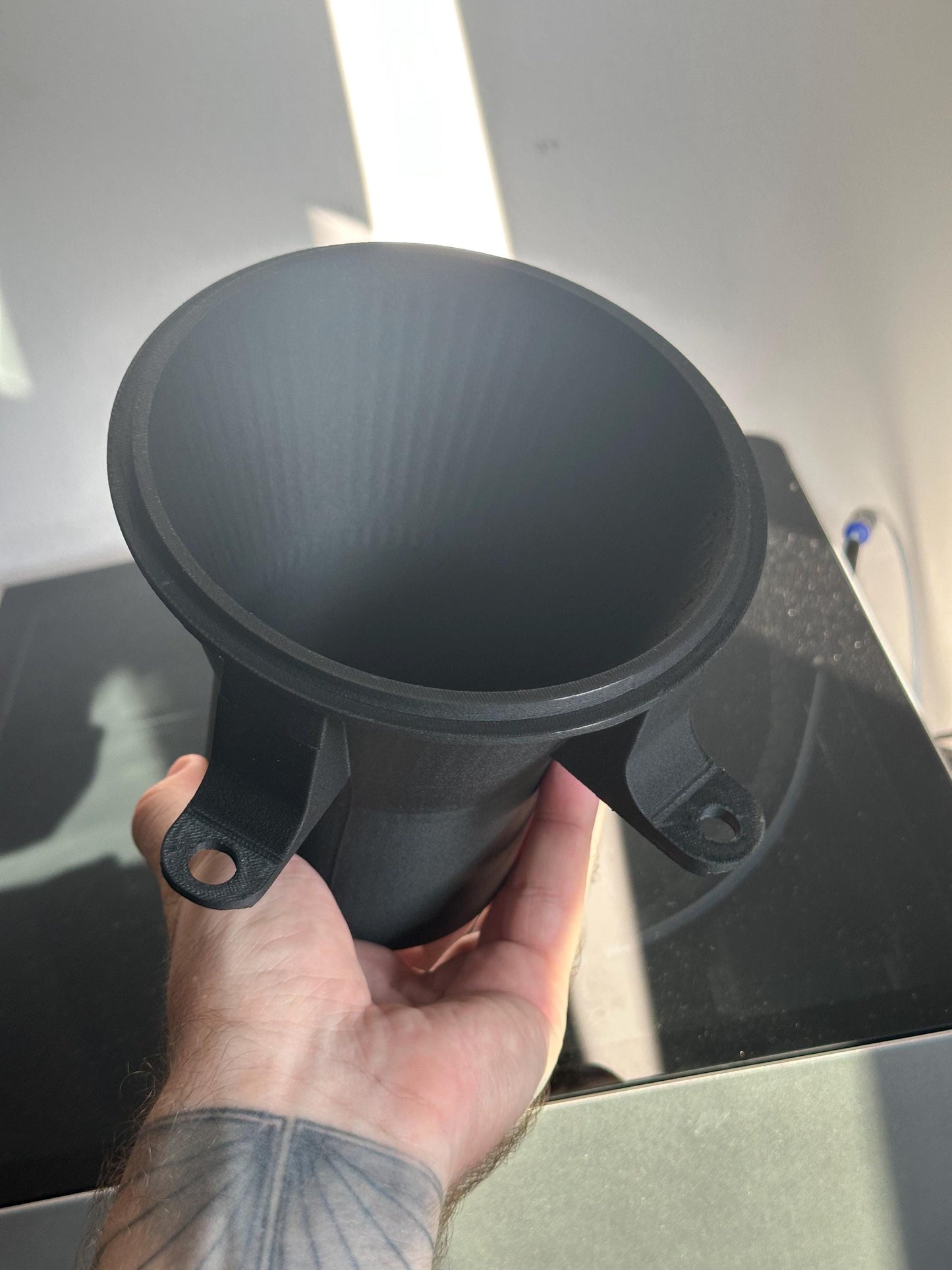 BMW E34 Headlight Intake Funnel Black | Engine Bay Cold Air Performance Upgrade