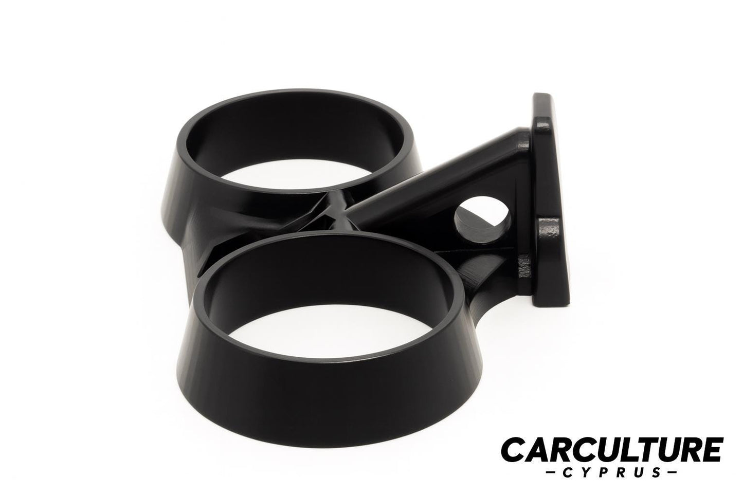 Rear Seat Dual Cup Holder for Ford Maverick — Low Profile FITS Mount black