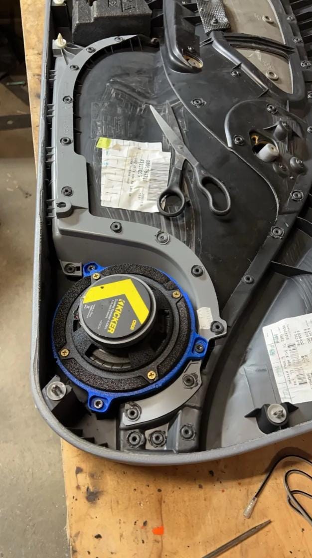 BMW E46 Speaker Adapter: 6 1/2" to 5 1/4" Kicker Upgrade SET