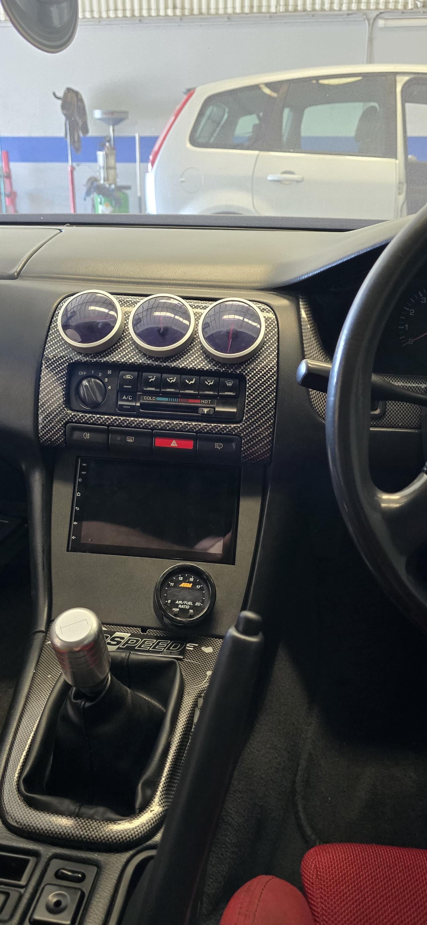 Double DIN Dashboard Panel + Gauge Slot (Driver-Facing) – S14 Nissan Silvia / 200sx