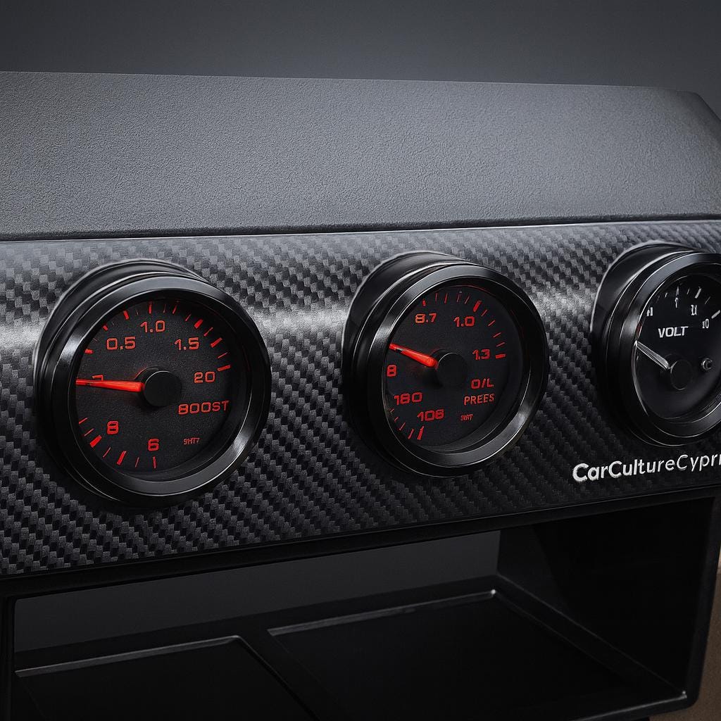 BMW E46 Triple Gauge Pod 52mm – Center Vent Mount, 1997–2006, Black