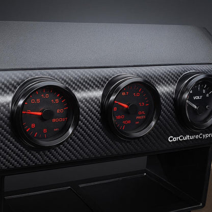 BMW E46 Triple Gauge Pod 52mm – Center Vent Mount, 1997–2006, Black