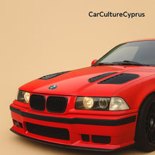BMW E36 E46 GTR Style Hood Vents – Racing Heat Extractor Grilles black