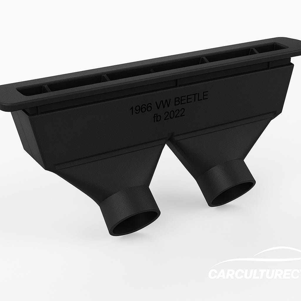 VW Beetle Center Vent – Defrost Assembly black