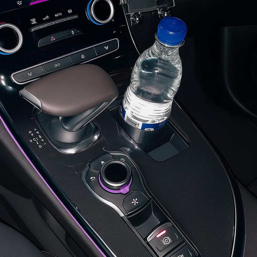 Renault Espace Cup Holder | Center Console Insert with Coin Box | black