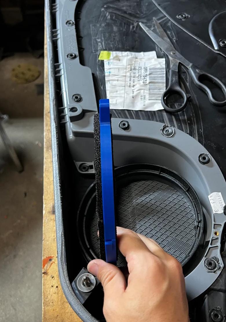 BMW E46 Speaker Adapter: 6 1/2" to 5 1/4" Kicker Upgrade SET