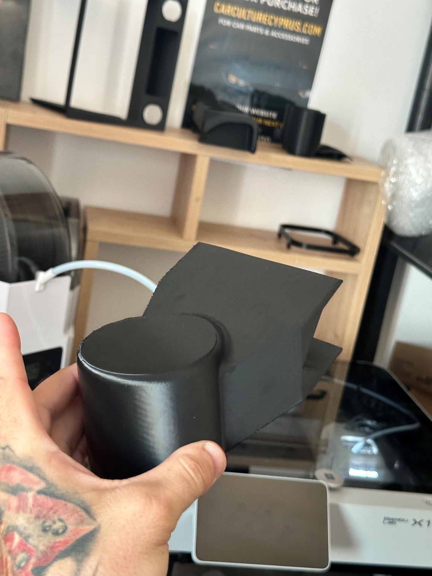 VW T5 Van Cup Holder: 3D Printed Dashboard Drink Holder black