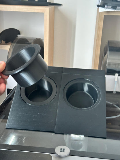 VW T6 Dashboard Cup Holder Set: Custom Fit, Spill-Proof black