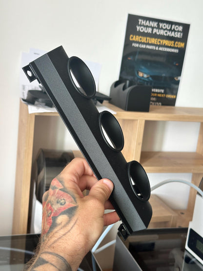 BMW E46 Triple Gauge Pod 52mm – Center Vent Mount, 1997–2006, Black