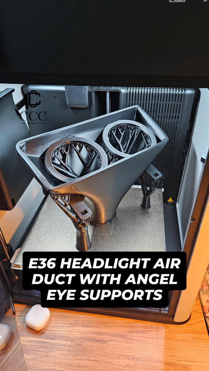 BMW E36 Cold Air Headlight Intake Black