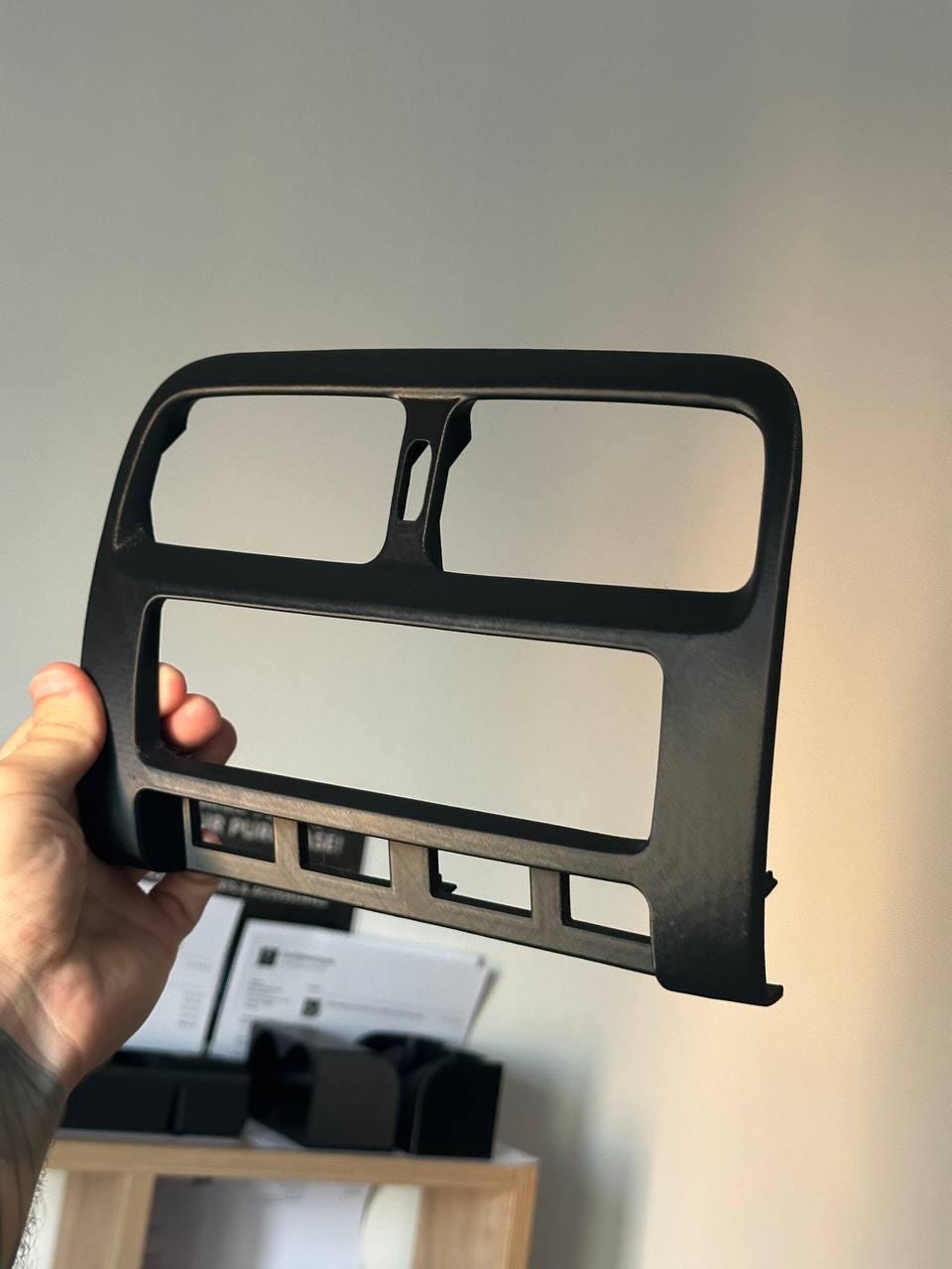 Nissan Silvia S14 Center Console Trim: ASA Plastic, AC Vents (1993-1998) Black