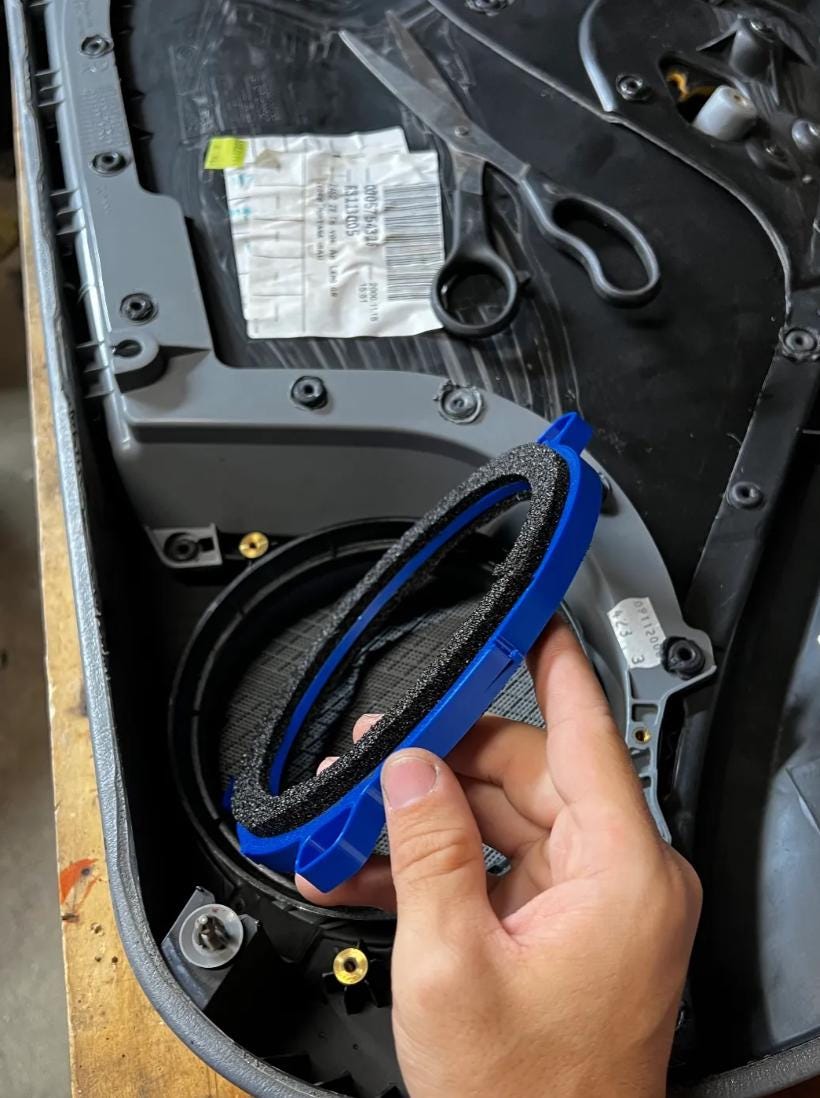 BMW E46 Speaker Adapter: 6 1/2" to 5 1/4" Kicker Upgrade SET