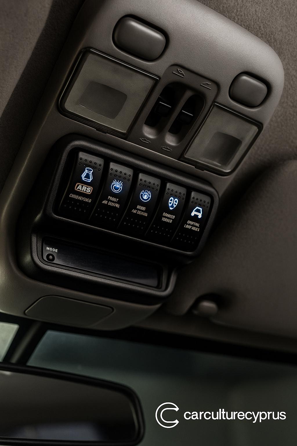 Switch Panel for Nissan Patrol Y61 – Replaces Glasses Holder – Fits ARB / Carling Style Switches
