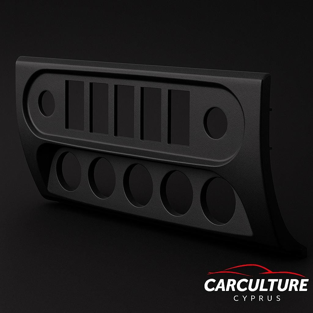 Custom Rocker Switch & 12V Socket Panel — Jeep Grand Cherokee WJ / WG (1999–2004)