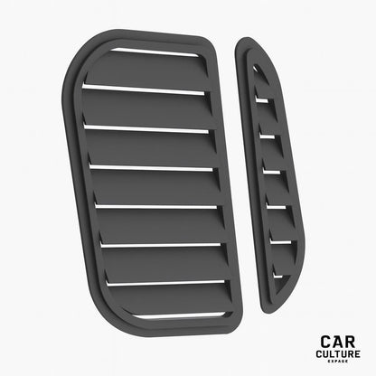 BMW E36 E46 GTR Style Hood Vents – Racing Heat Extractor Grilles black