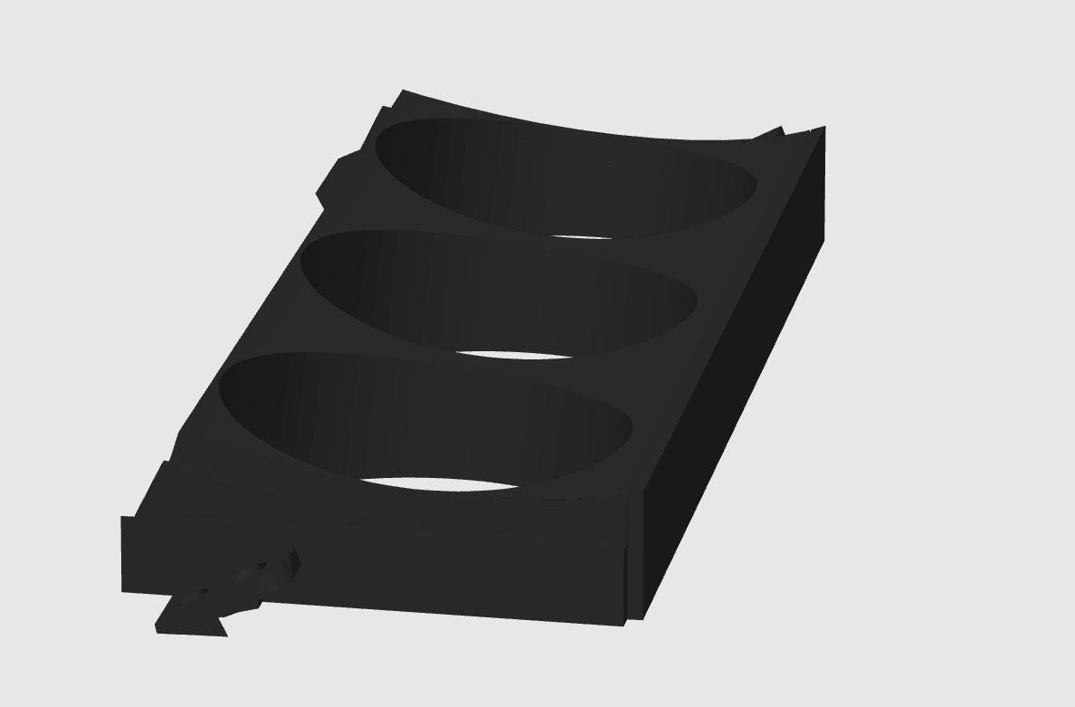 Toyota Soarer Ashtray Gauge Holder — Triple 52 mm Pod (1991 Soarer)