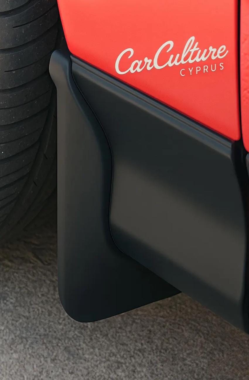 Honda CRX 2nd Gen Mud Flaps: Low Car Fitment, JDM Base Style black
