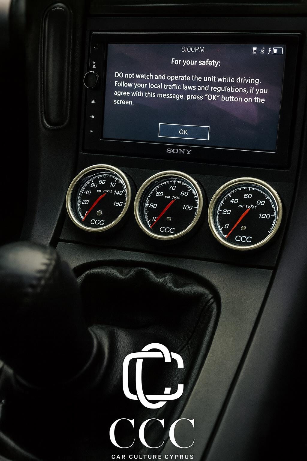 Toyota Soarer Ashtray Gauge Holder — Triple 52 mm Pod (1991 Soarer)