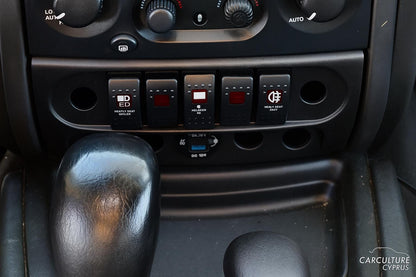 Custom Rocker Switch & 12V Socket Panel — Jeep Grand Cherokee WJ / WG (1999–2004)