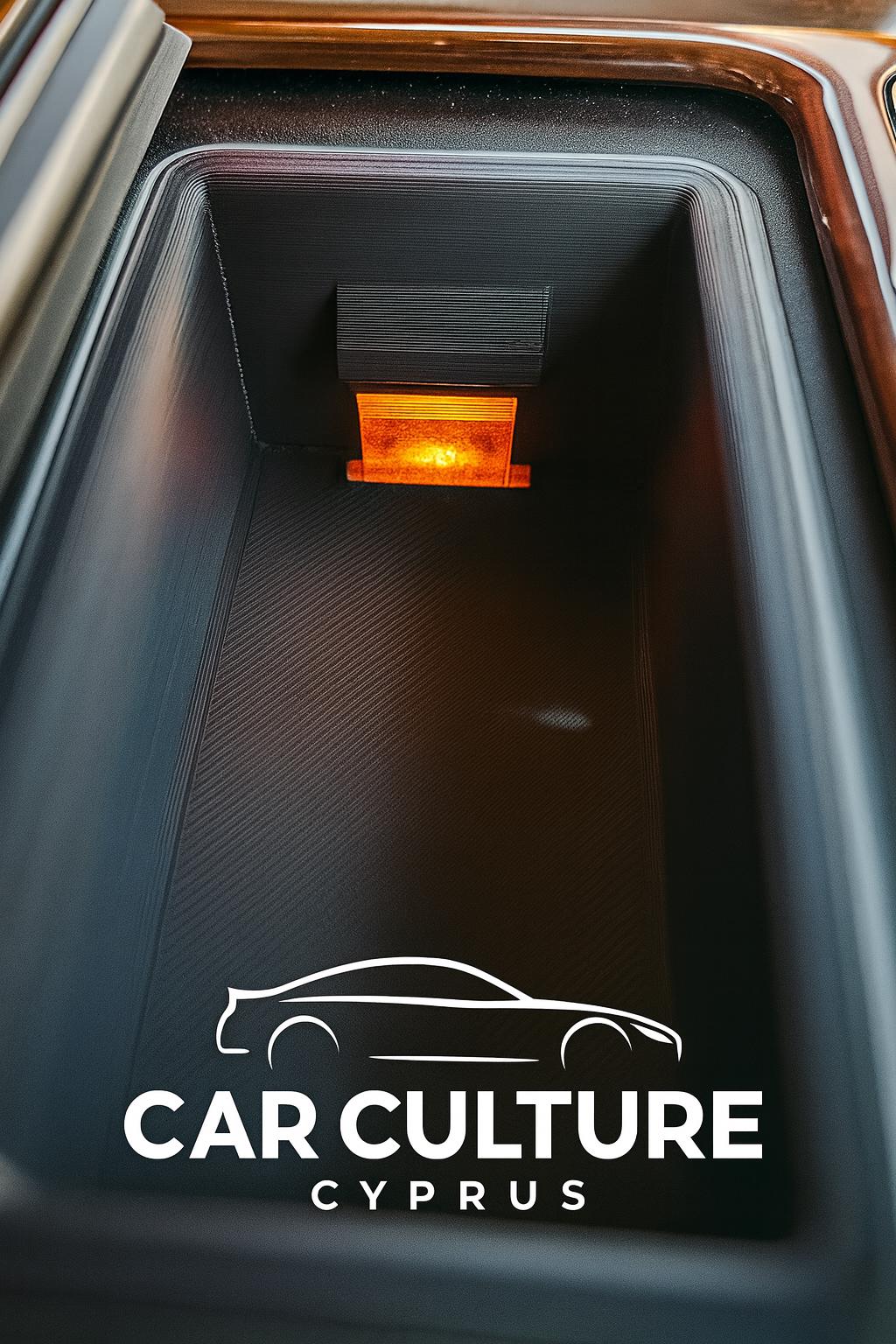 BMW E39 ashtray replace Cubby Center Console Storage Insert with Light Cutout Black