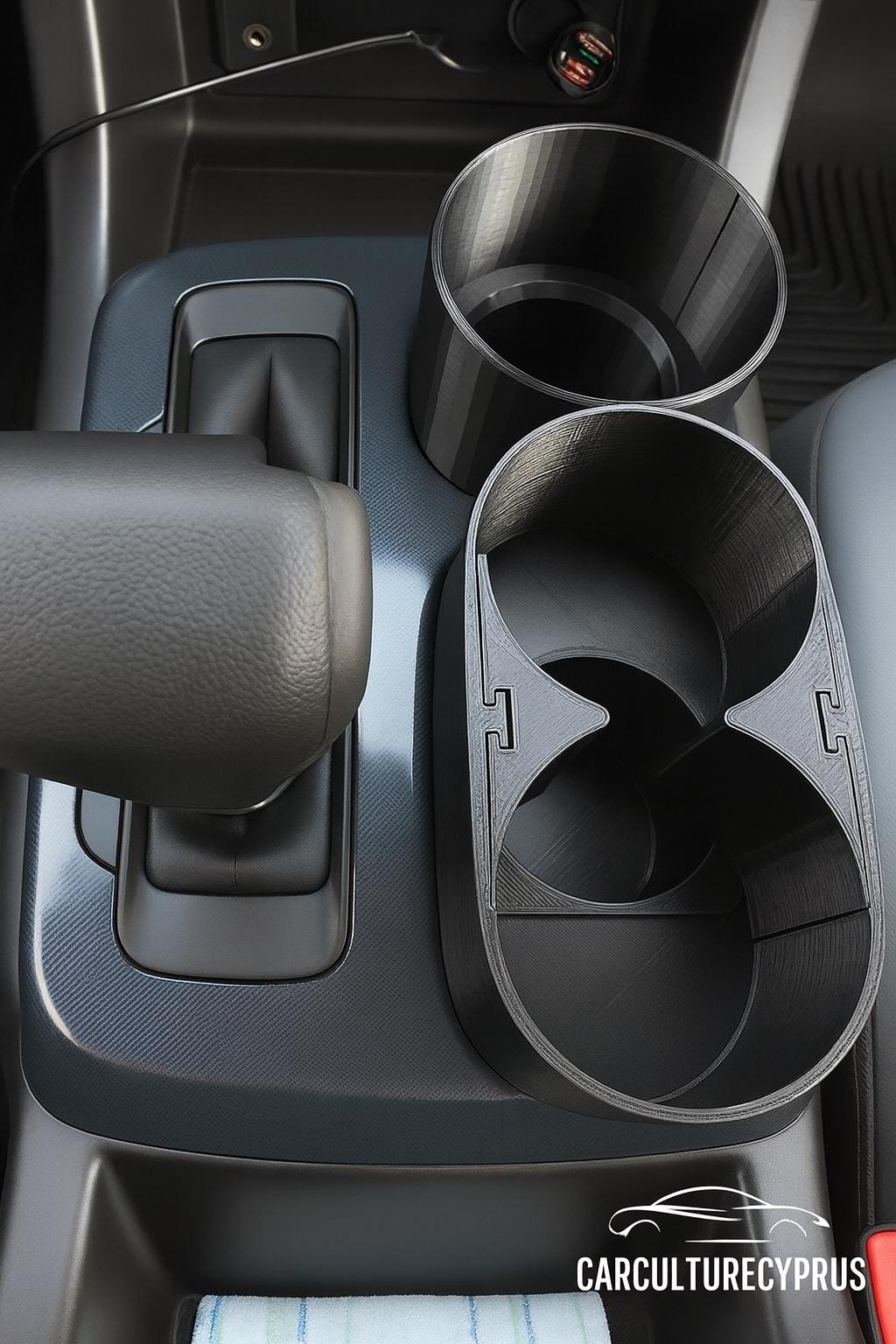 Chevy Colorado 2015–2023 Dual Cup Holder | 3-Piece Console Upgrade | black