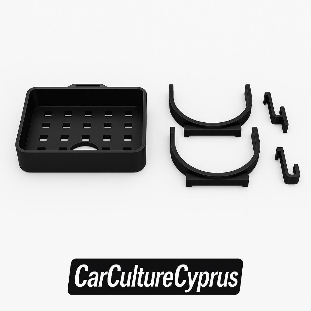 VW Beetle Accessory Basket with Phone Clip Options (Classic) black