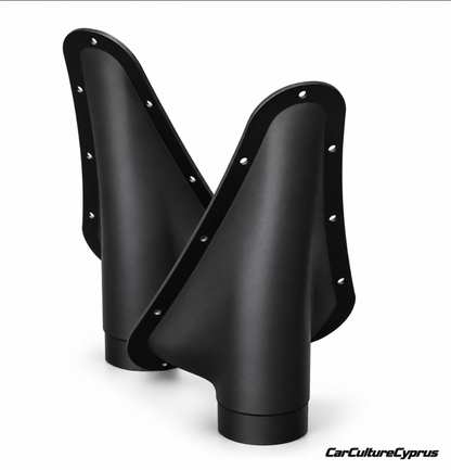 Universal Racing Air Duct Vent Pair with Marking Template – 2 Inch