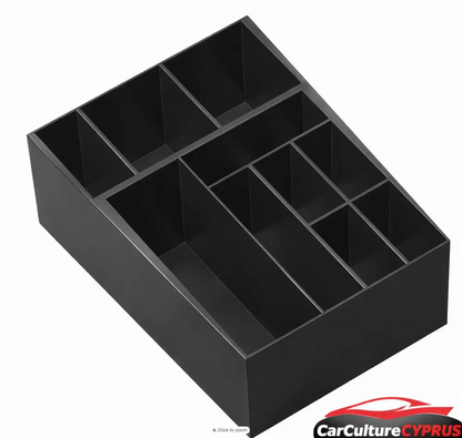 Hyundai Sonata Armrest Storage Organizer Insert – Center Console Divider (2018+) black