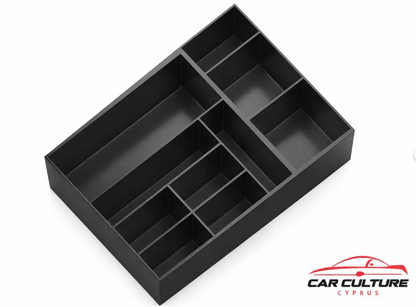 Hyundai Sonata Armrest Storage Organizer Insert – Center Console Divider (2018+) black