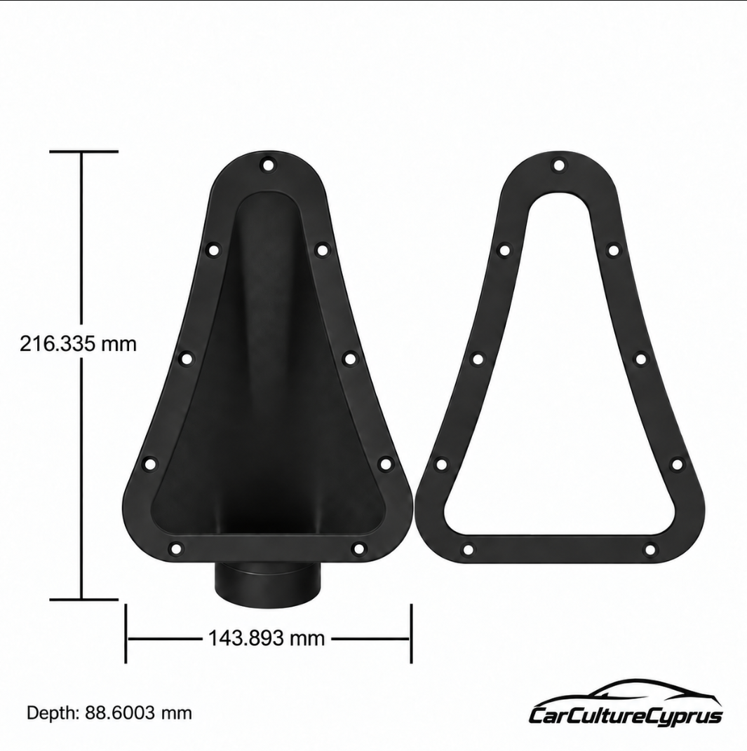 Universal Racing Air Duct Vent Pair with Marking Template – 2 Inch