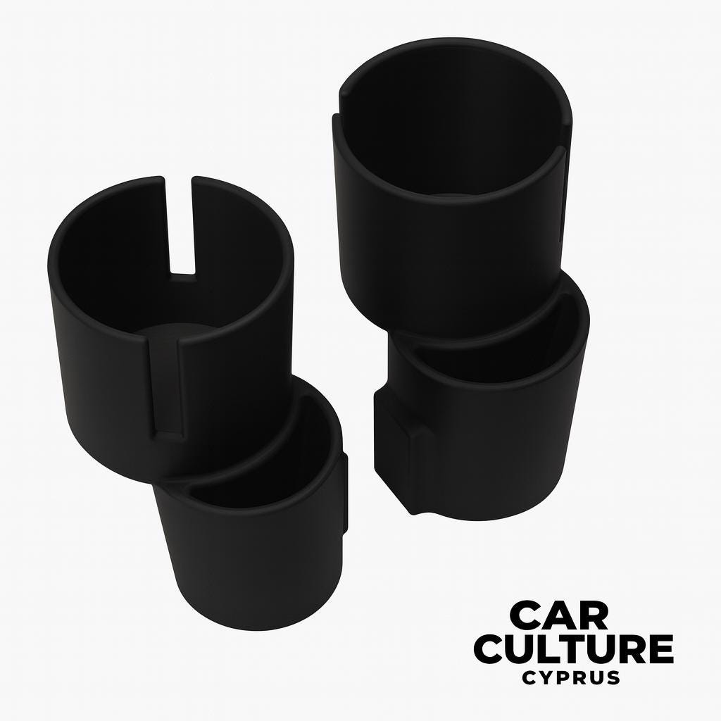 Nissan Leaf Cup Holder Adapter – Set of 2 (Fits 32–44oz) black