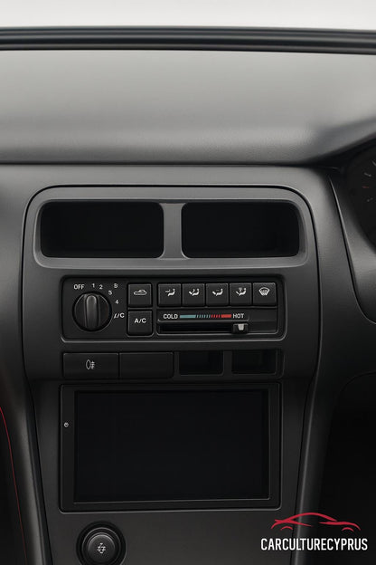 Nissan Silvia S14 Center Console Trim: ASA Plastic, AC Vents (1993-1998) Black