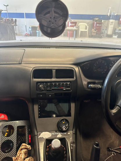 Nissan Silvia S14 Center Console Trim: ASA Plastic, AC Vents (1993-1998) Black