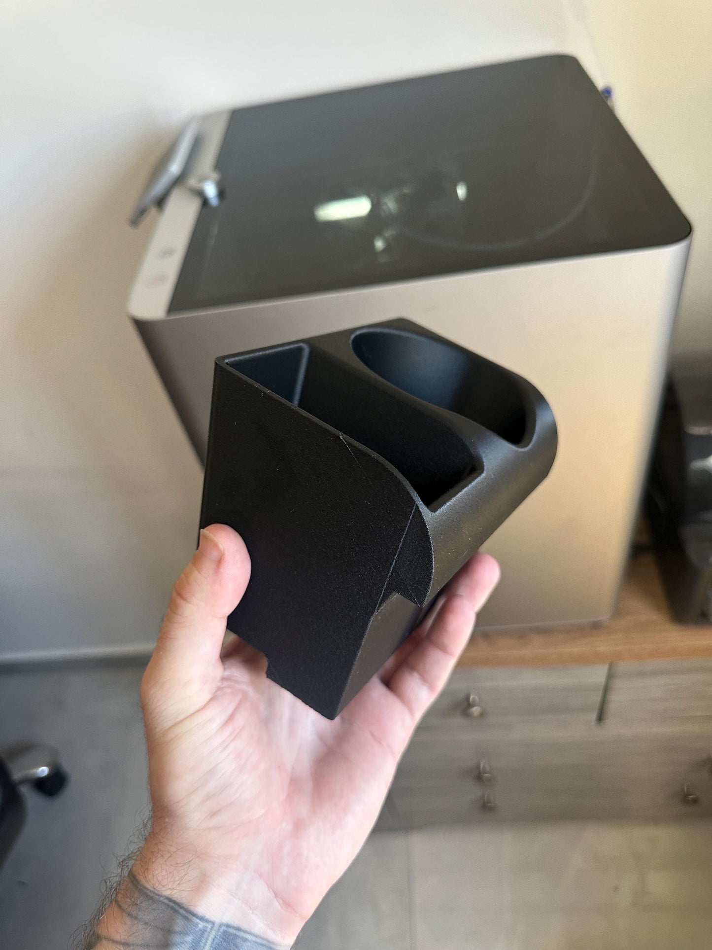 BMW E46 Rear Ashtray Delete – Cup Holder + Storage Insert (1998–2006)