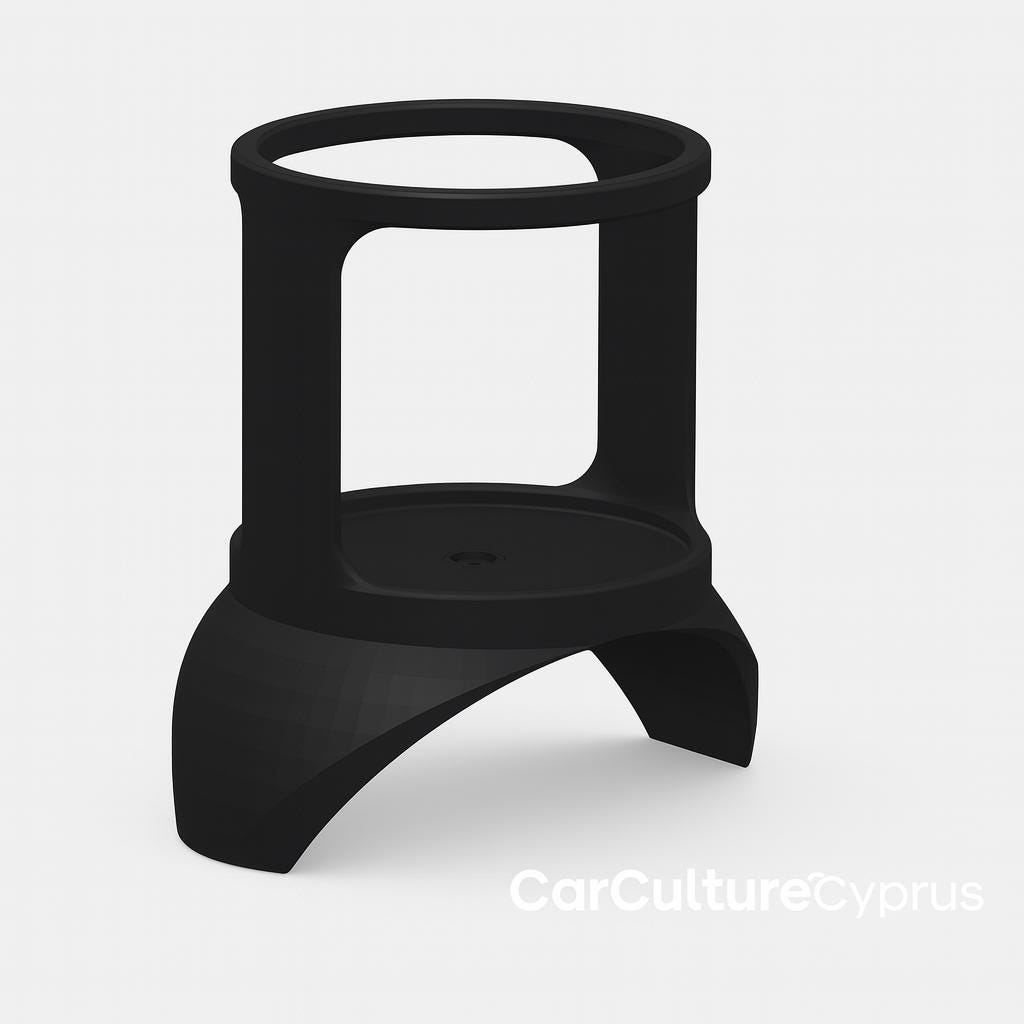 VW Beetle Cup Holder (1968–1979, Shifter Tunnel Mount) black