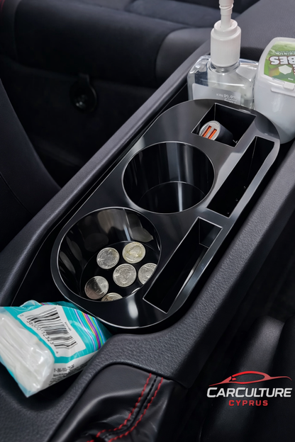 Toyota GT86 / Subaru BRZ / Scion FR-S Center Console Organizer – Dual Cup Holder Storage.